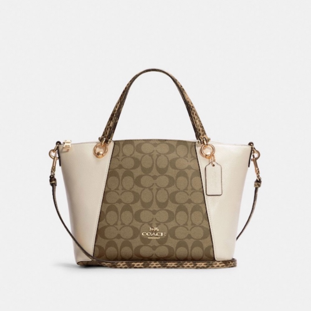 Coach satchel in colorblock signature bag